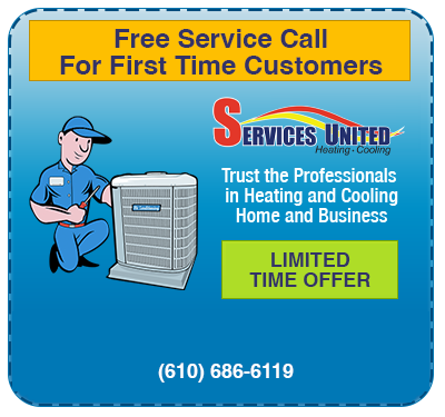 Free service call for first time customers.